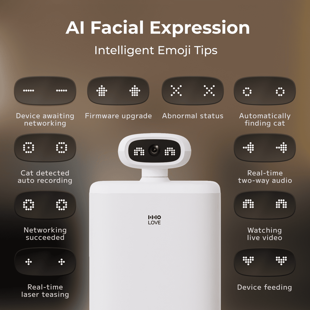 HHOLOVE Automatic Cat Feeder with 360°, 2K HD Video, Night Vision & 2-Way Audio, 5G Dispenser for Cats