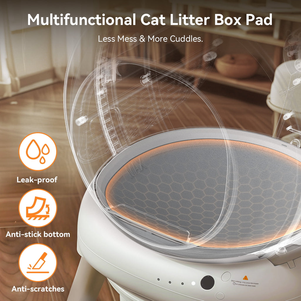 Self Cleaning Litter Box - E2 Automatic Cat Litter Box Large Smart Self Cleaning Robot for Cats,Double Safety Protection,App Control,2 Roll Garbage Bags & Mat