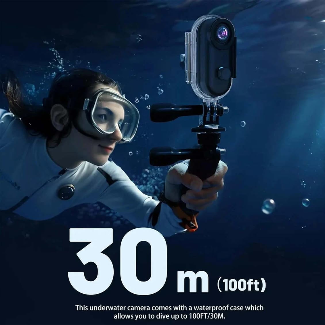 POV 4K Action Camera - Gelviva, Gelviva Thumb Body Camera 4k Portable, Treklon Pov Camera, Hands Free Waterproof Wearable Video Recorder, Helmet Mount, For Bike Cycling, Pet, Vlogging (Black, 64g)