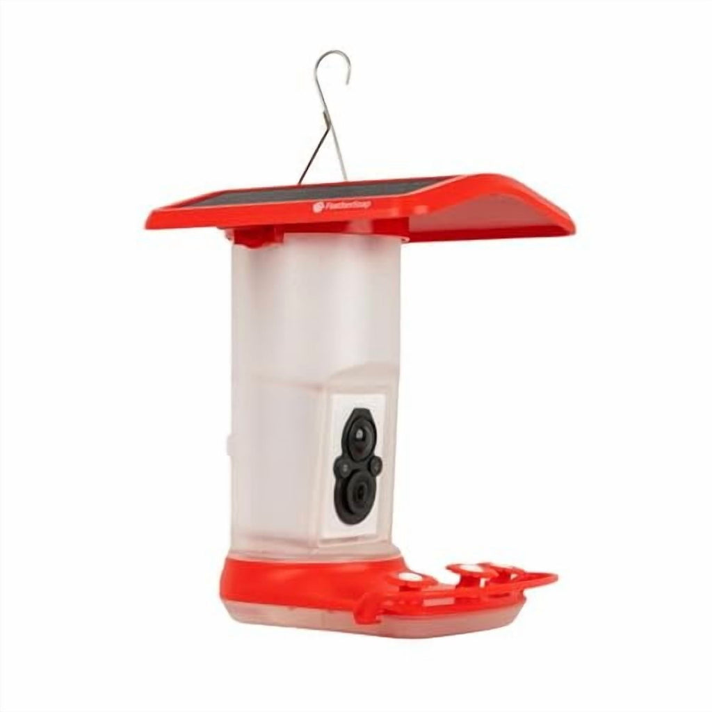 FeatherSnap Smart Hummingbird Feeder with HD Camera  WiFi Solar Bird Feeder, Motion Sensor, App Alerts, Live Video, Photo Capture  1L Capacity, Seed Mix & Cleaning Cloth Included