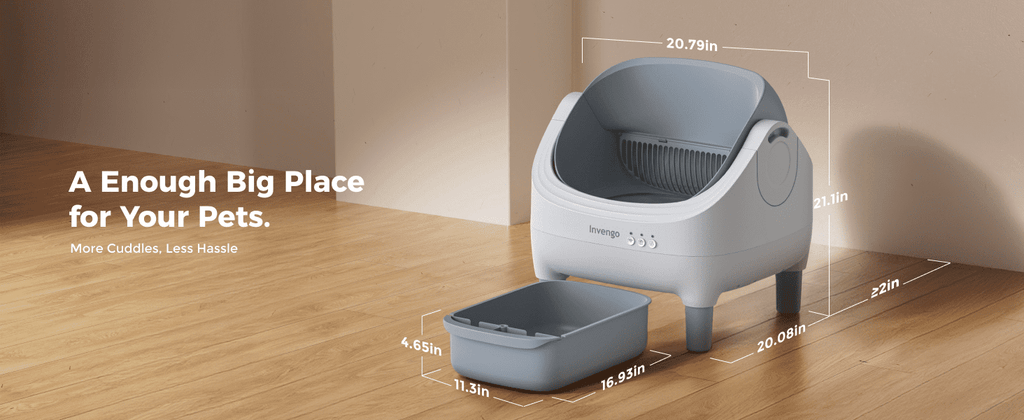 Automatic Open-Top Self-Cleaning Cat Litter Box -App Control, Safe Alert, Smart Health Monitor, Includes 2 Liners & Mat, Multi-Cat Friendly, Gray