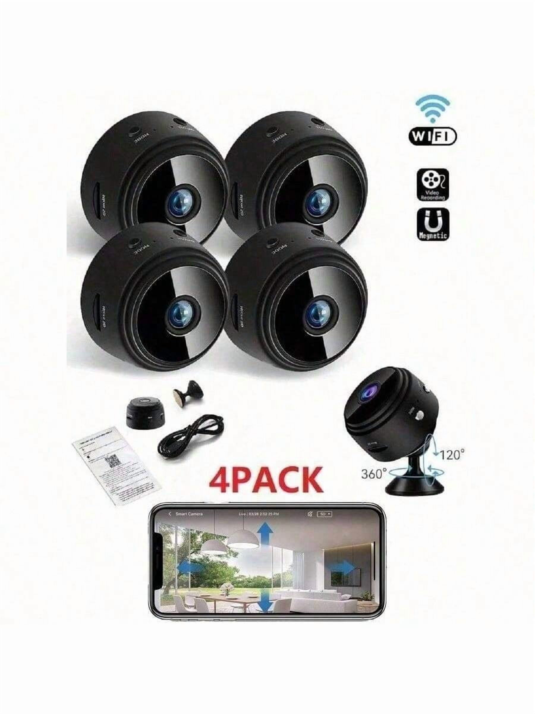 GENAI 1/2/4pcs Home Security Camera -720P WiFi Nanny Cam With Night Vision, Motion Detection, And Home Security For Indoor Outdoor Pet Monitoring - Compact And Discreet Design (Support 2.4GWIFl Only)