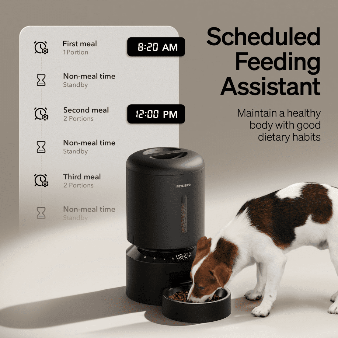 Petlibro 2.1G/8L Anti- Splash Capsule Dog Water Fountain & 5L Granary Automatic Feeder Bundle-Fountain with Quiet Pump for Medium/Large Dogs + Auto Feeder with Timed Scheduling.