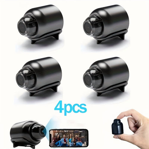1080P HD Mini Camera for Indoor Security with App Control Motion Detection & Night Vision Wireless WiFi Pet Camera for Home/Office(4PCS)