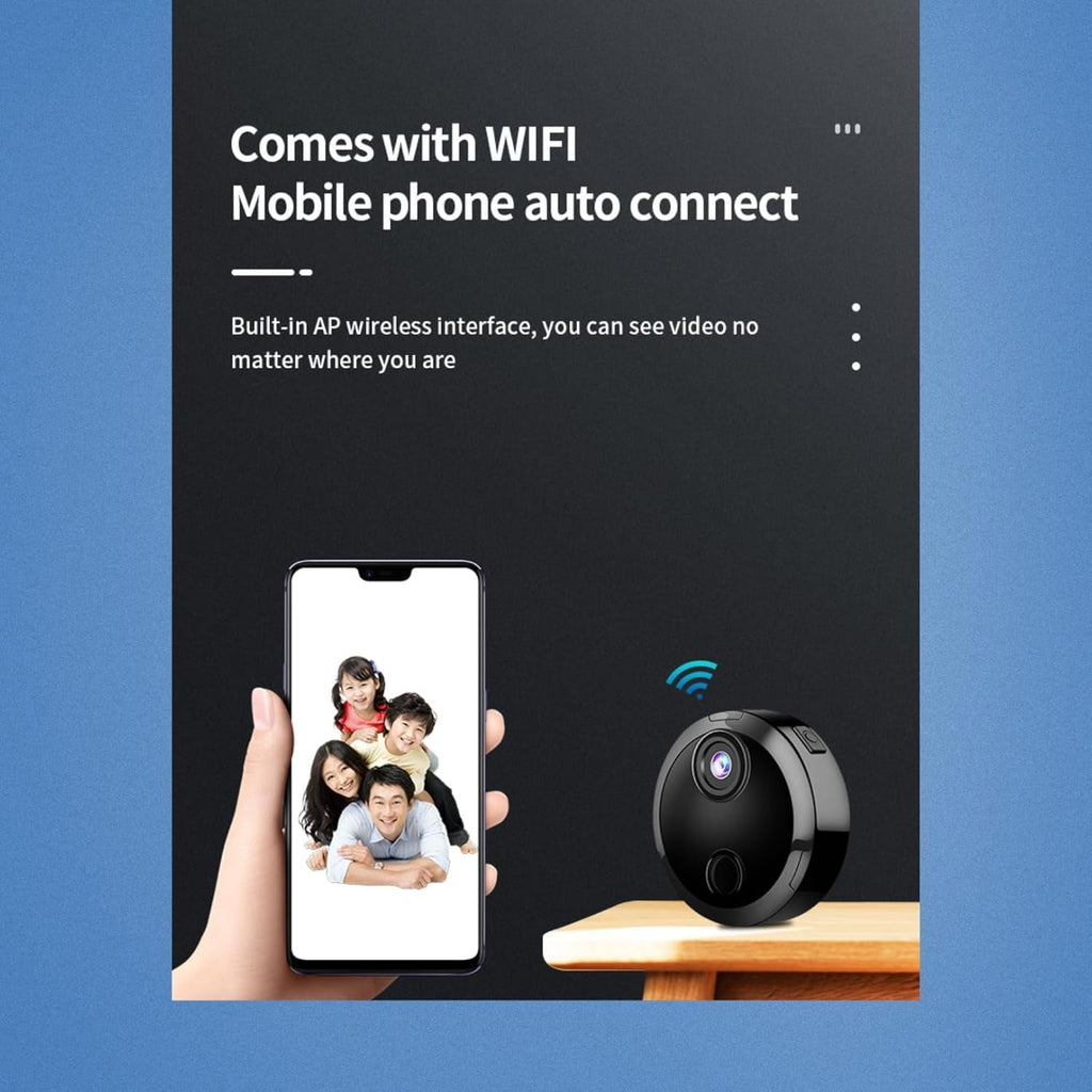 Matxabr HD 1080P Hidden Camera, Surveillance Security Camera with Motion Detection and Night Vision, Wireless WiFi Camera, Indoor Camera, Mini Camera for Pets, Sports, Baby and Nanny