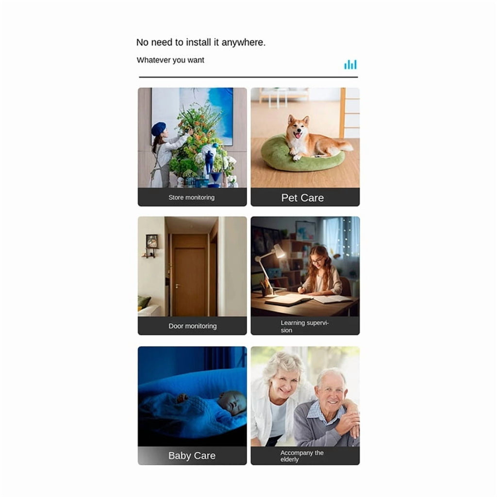 1080p Wi-Fi Smart Security Camera 2MP,HD,Real-Time APP Alerts,2-Way Audio,with Motion Tracking for Baby and Pet US PLUG