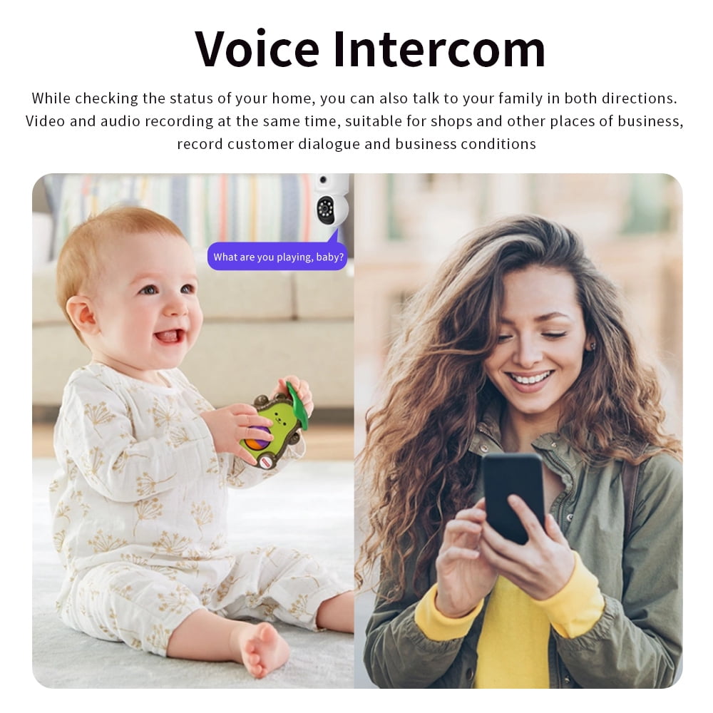 Security Camera Indoor-1080P 360° WiFi Cameras for Home Security，Pet/Dog/Baby Camera with Phone app, 2-Way Audio, Night Vision