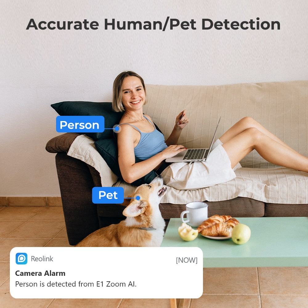Reolink E1 5MP 2.4/5G Wifi Indoor Security Camera PTZ Human/Pet AI Ideal for Baby Monitor Smart Home