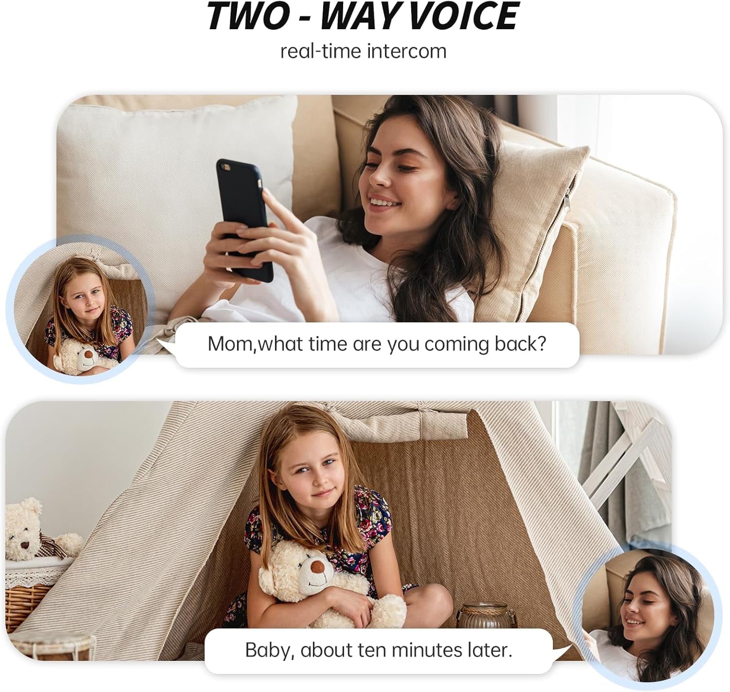 Jqimn RoBot Camera, 2.4G&5G WIFI Indoor Security Camera, 2K Baby/Pet Monitor with Phone App, Motion Detection, Two-Way Audio, Night Vision