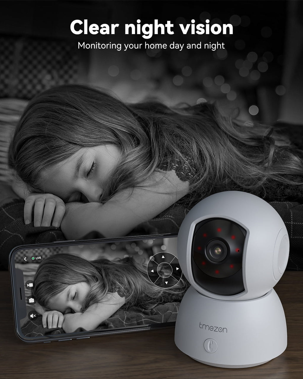 TMEZON Video Pet Dog Camera Indoor Two Way Wireless