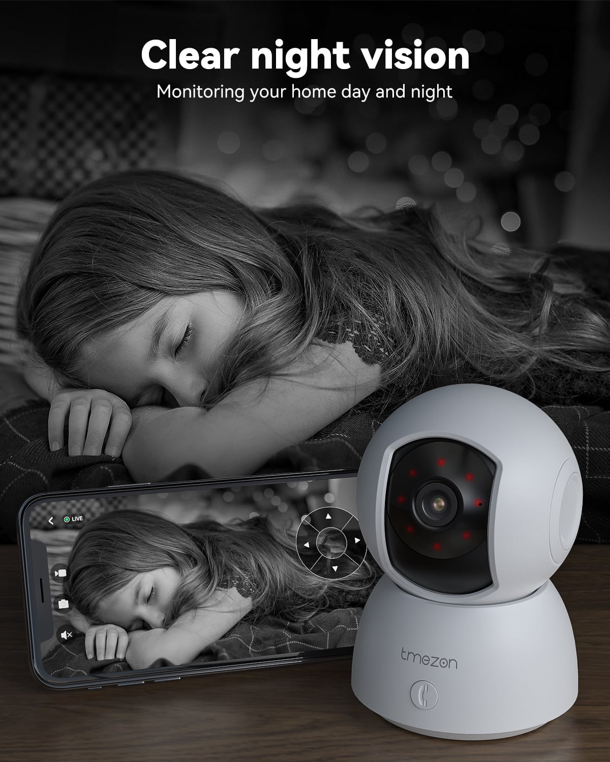 TMEZON Video Pet Dog Camera Indoor Two Way Wireless