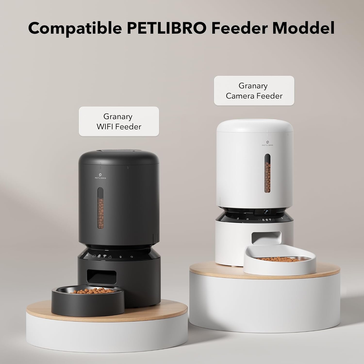 Petlibro RFID Cat Feeder, HYZ01 5G Wi-Fi Pet Feeder, 3L One Auto Cat Feeder App Control with Collar Tag Sensor, Tag Activated Cat Food Dispenser, Pet Food Desiccant Bags
