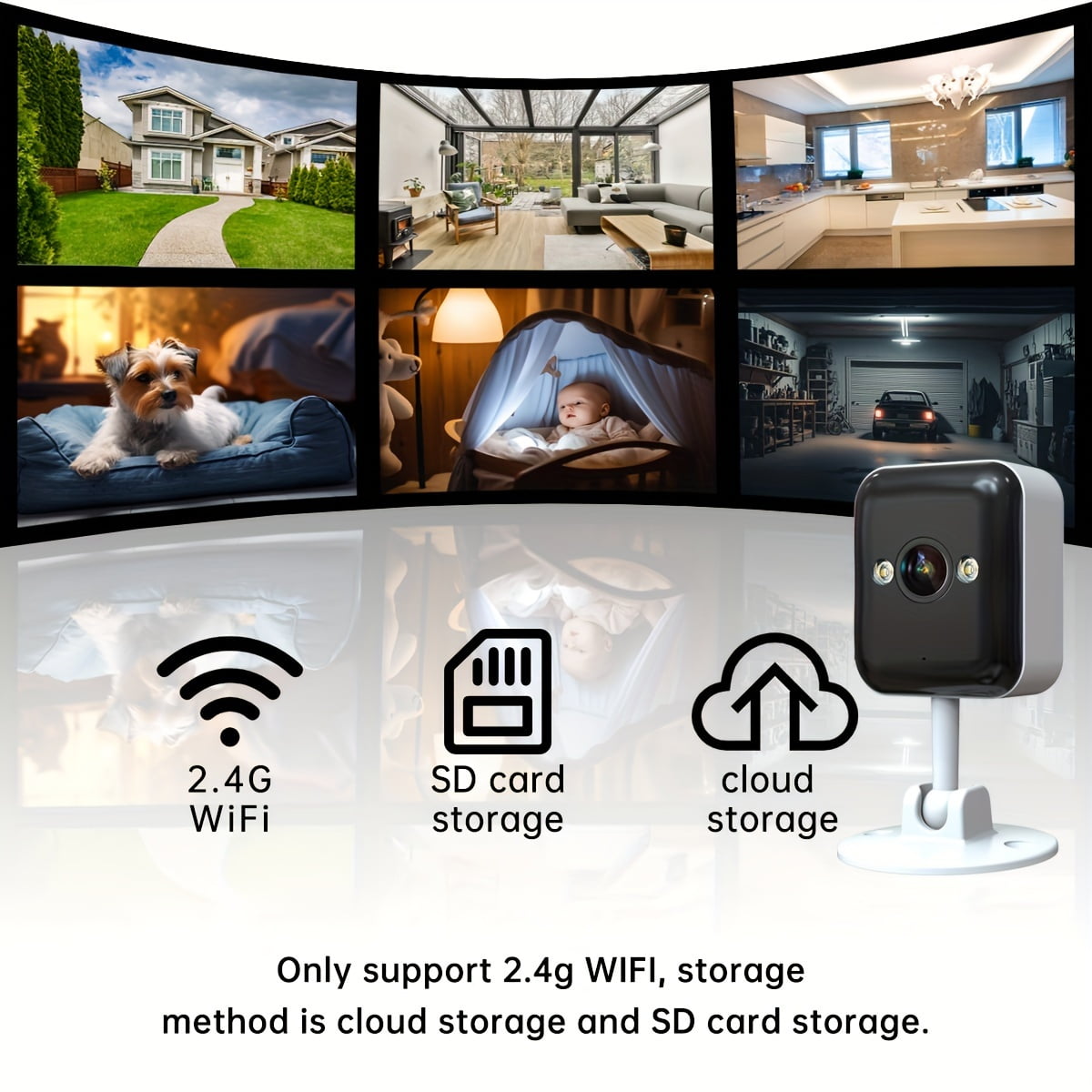 1080P HD Wireless Security Camera with Two-Way Audio, Built-in AP Hotspot for Remote Viewing Without Internet, Ideal for Baby/Elderly/Pet Monitoring - Perfect Gift for Halloween, Christmas & New Year
