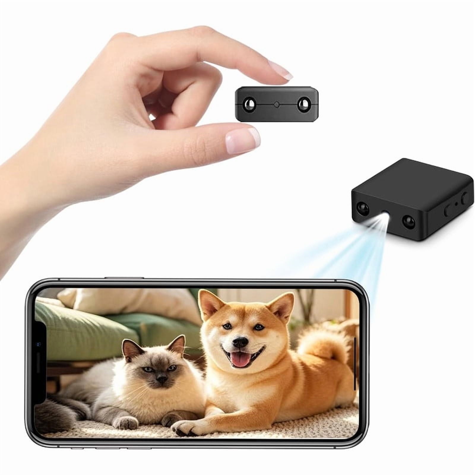 Mini Security Camera Wireless | HD Nanny Cam | Baby Monitor for Indoor Outdoor, WiFi Hidden Camera, Cloud & SD Storage, Night Vision& Motion Detection for Pet/Baby/Nanny Surveillance and Home Security