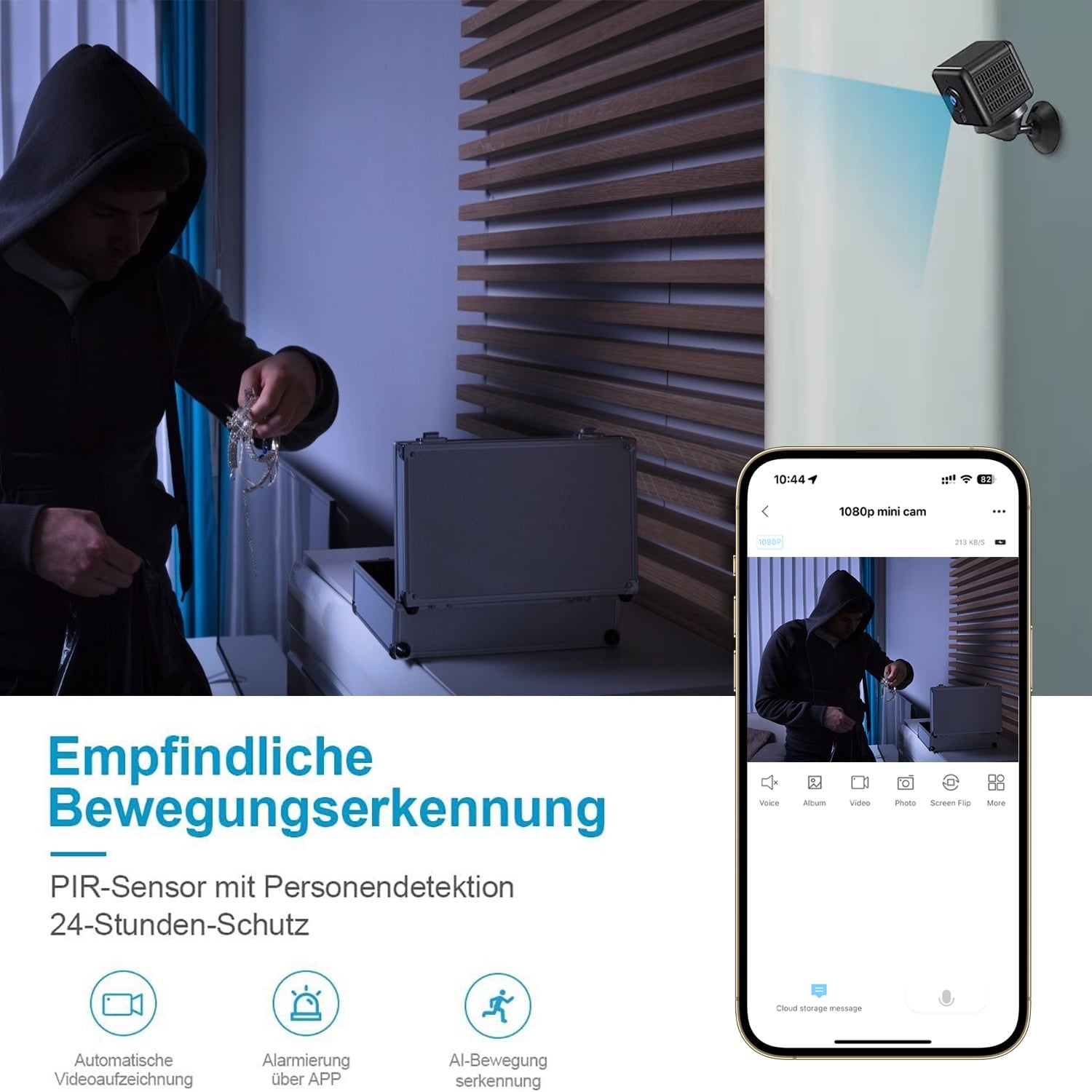 X9 1080p Mini Camera Home Small Wireless Wifi Cameras Outdoor Upgraded Pet Motion Detection Security Alerts Night Vision Cam