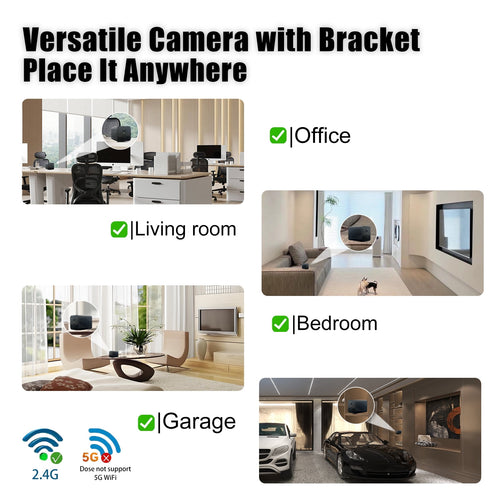 1080P Indoor Home Security Camera with Phone App, 2.4G WiFi Pet Camera with Audio & Night Vision, Baby Monitor with Speaker