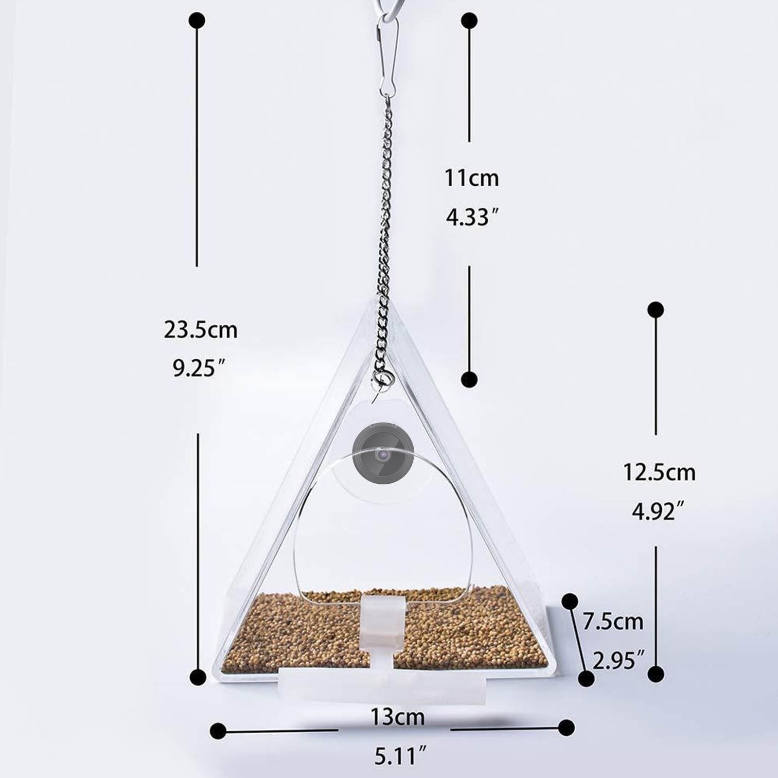 Bird Feeder with Camera, 1080P HD Outdoor Bird Watching Camera, WiFi Hotspot for Remote Connection, Night Vision and Multi-User Support for Garden and Yard Watching