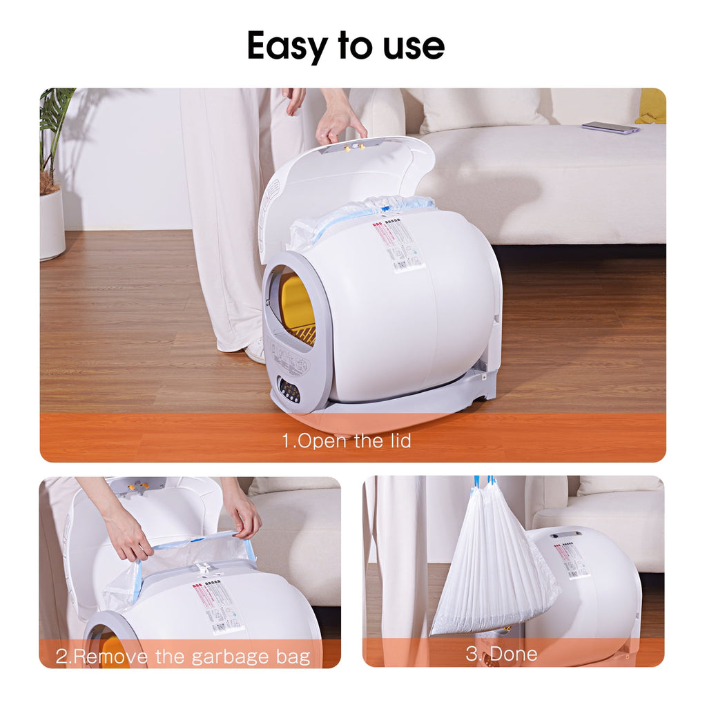TAKOYI Self-Cleaning Cat Litter Box, Automatic Scooping and Odor Removal, App Control Support 2.4G WiFi (Keyed Model)