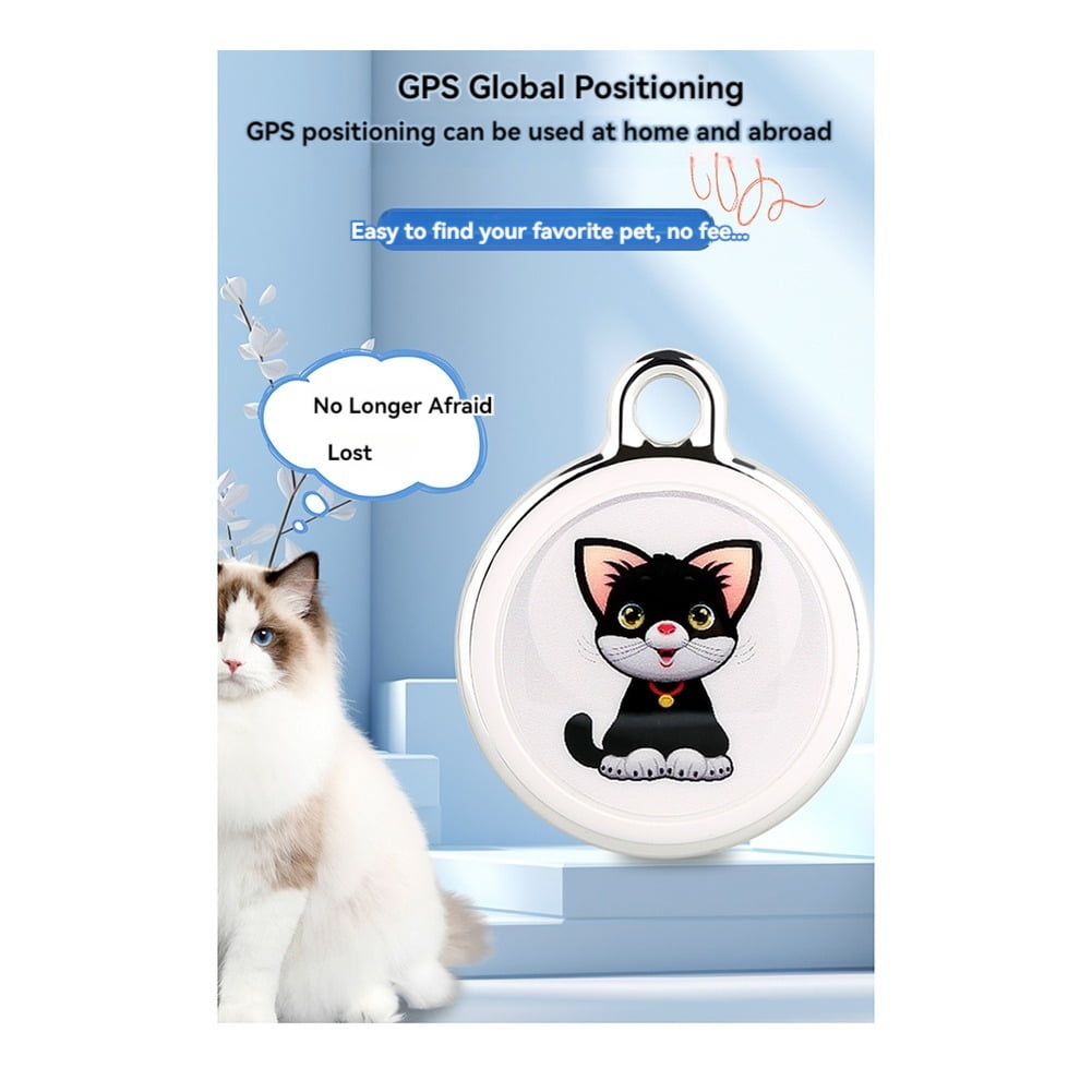 Dog Tracker Pet Tracker-Dog Tracking Collar Waterproof IP65 Works with Any Collar (Android & IOS Universal) Cat Version