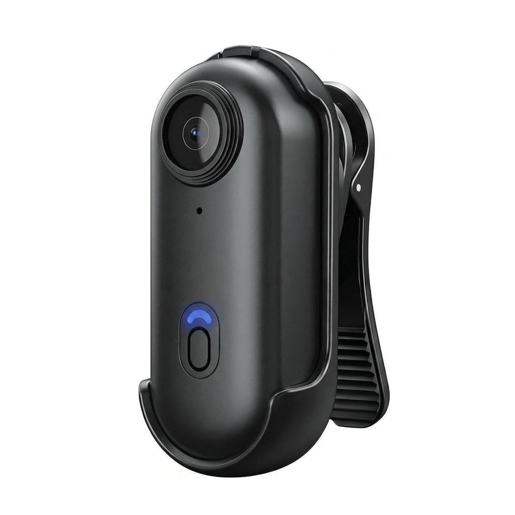 4K Mini Action Camera, Included 128GB Card, Wearable Camera with 360°Rotatable Clip & Magnetic Clip, for Lecture, Traveling, Pet Walking and Outdoors Activities