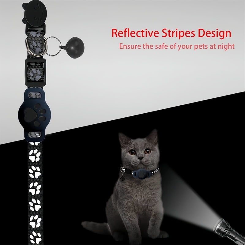 Cat Tracker GPS Collar for Cats (Only iOS) Electronic Pet Locator Waterproof Compatible with Apple Find My No Monthly Fee Advanced Tracking Solution Smart Collar for Pet Safety Ideal Small Large Cats