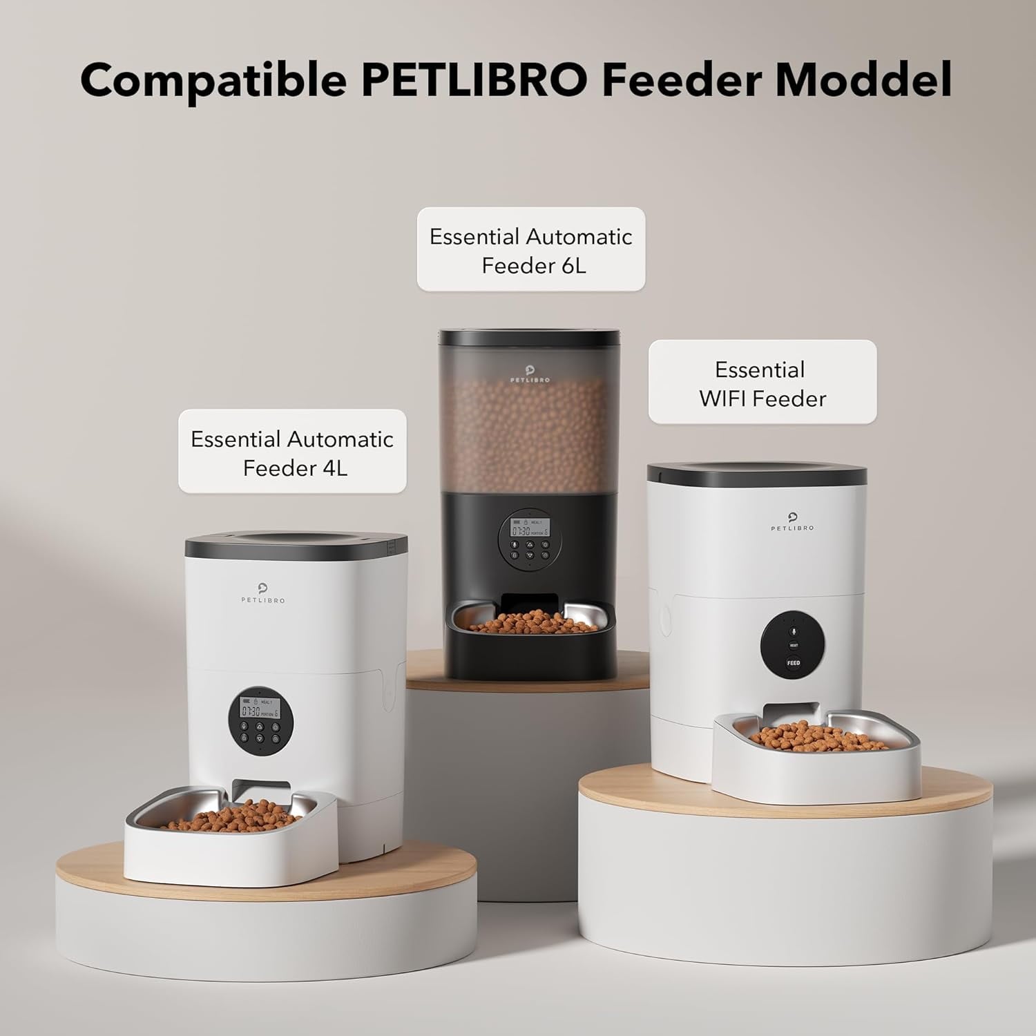 Petlibro RFID Cat Feeder, HYZ01 5G Wi-Fi Pet Feeder, 3L One Auto Cat Feeder App Control with Collar Tag Sensor, Tag Activated Cat Food Dispenser, Pet Food Desiccant Bags