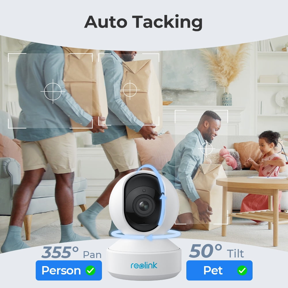 Reolink E1 5MP 2.4/5G Wifi Indoor Security Camera PTZ Human/Pet AI Ideal for Baby Monitor Smart Home