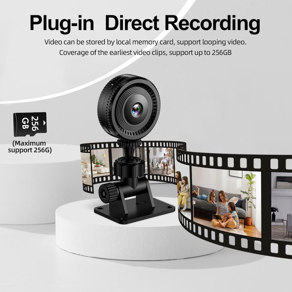 Wiher HD Wireless Indoor Camera, 1080P HD WiFi Camera, App-Controlled, for Home and Office Security, Video Camera for Baby and Pets