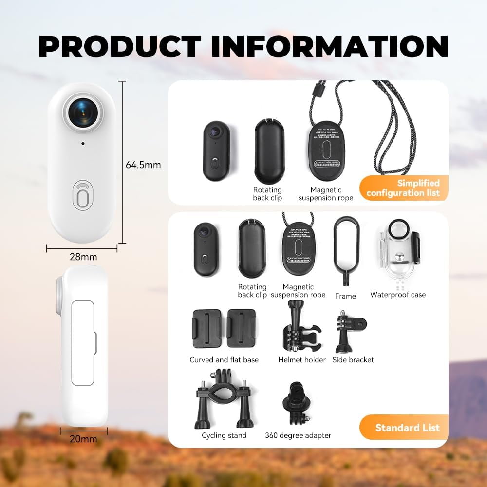 Treklon POV Camera, Treklon 4s Body Cam – 4k Wearable Body Camera with Magnetic & Clip Mount, Waterproof Action Camera for Cycling, Hiking, Diving, Pet POV, No Monthly Fees (Black 1080P, Full Kit)