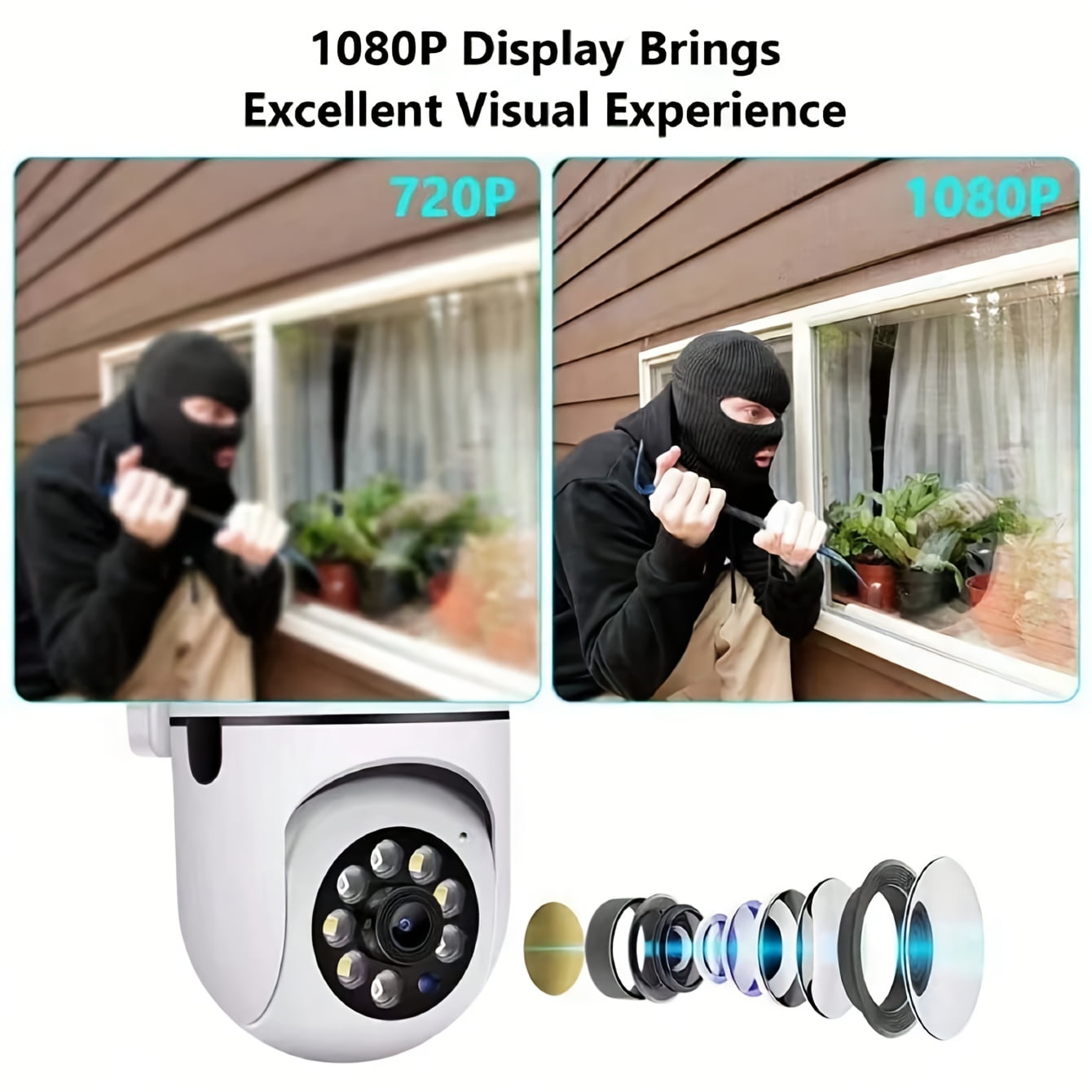 Smart Home Security Cameras YI IoT - 1080P FHD 2.4G WiFi, PTZ Wireless IP Camera with Two-Way Audio, Motion Detection Alerts, Night Vision, Auto Tracking for Elderly, Youngsters, Pets