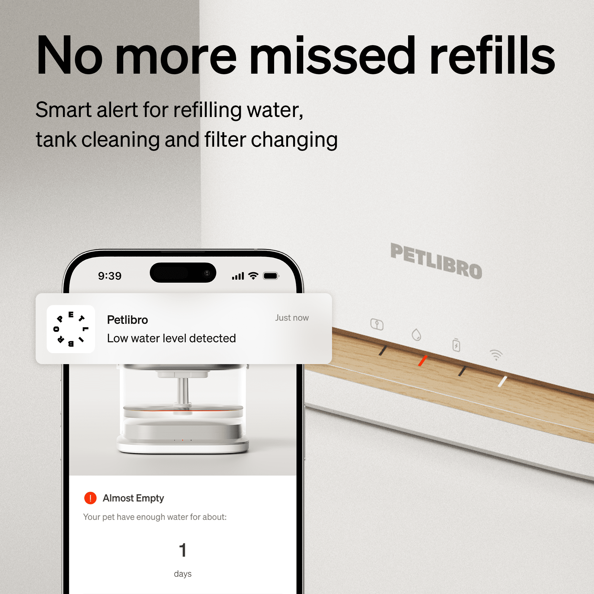 PETLIBRO Upgrade Cat Water Fountain, Cordless Cat Fountain Battery Operated, App Monitoring 3L/101oz Dockstream 2 Pet Water Fountain with Stainless Steel Tray, 5GHz WiFi Dog Water Bowl Dispenser