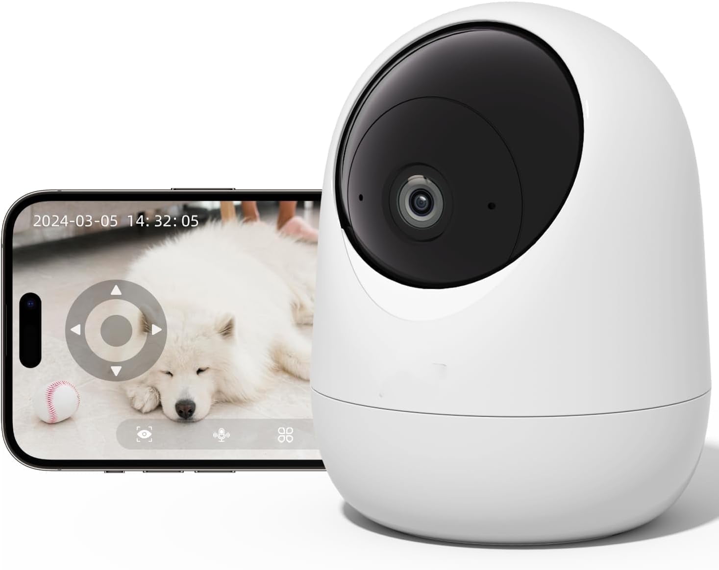 Pan/Tilt Security Camera for Baby Monitor,2K Indoor Cam 360° View, Dog/Pet Camera 5G/2.4G, Smart Motion Tracking& Sound Detection, 2-Way Audio, Night Vision