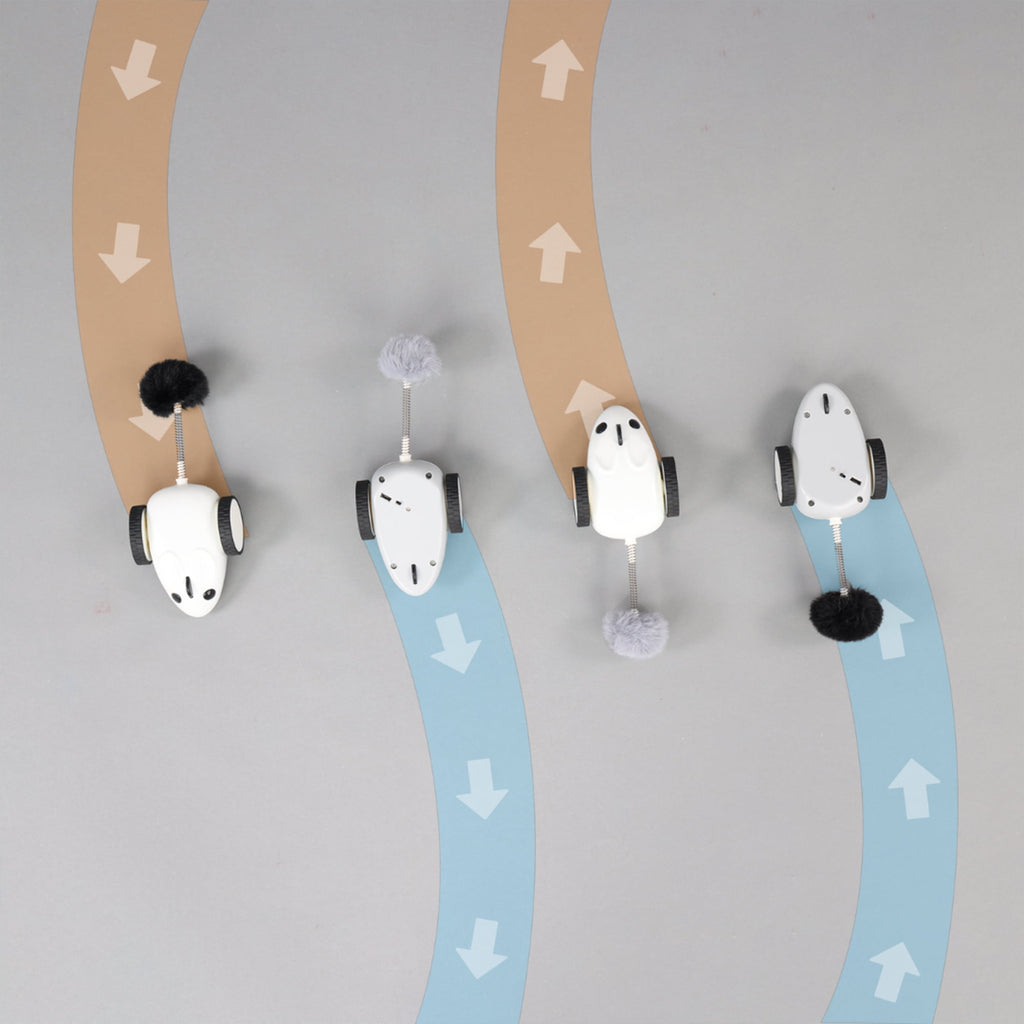 Instachew Purechase Smart Cat Toy, Interactive Automatic Mouse shaped Toy for Pets, App Enabled with Adjustable Speed, Flip Modes, Replaceable Plush Tail and USB Charging for Kittens and Dogs