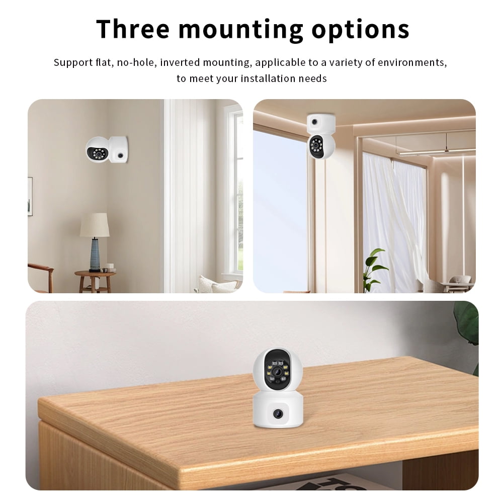 Security Camera Indoor-1080P 360° WiFi Cameras for Home Security，Pet/Dog/Baby Camera with Phone app, 2-Way Audio, Night Vision