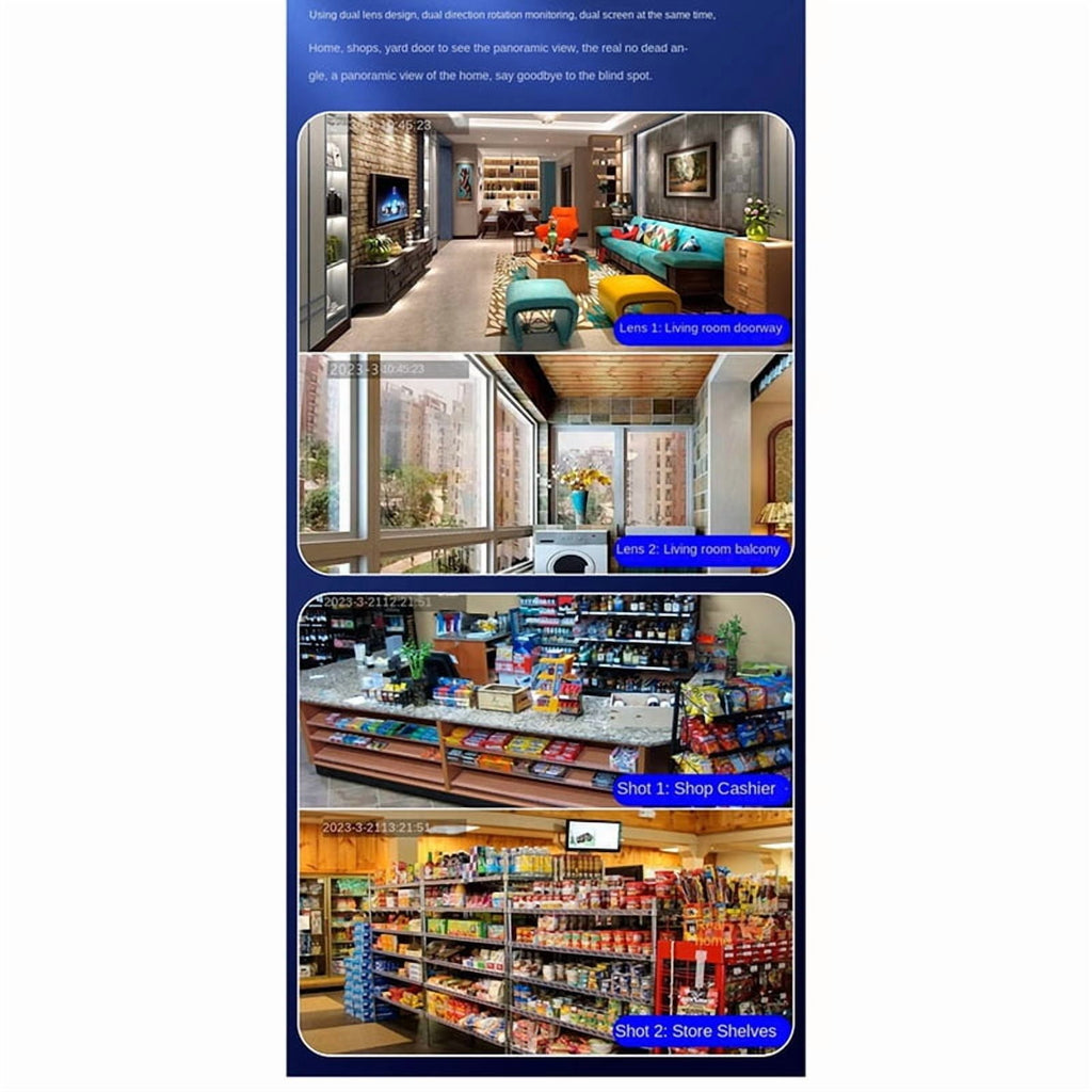 1080p Wi-Fi Smart Security Camera 2MP,HD,Real-Time APP Alerts,2-Way Audio,with Motion Tracking for Baby and Pet US PLUG