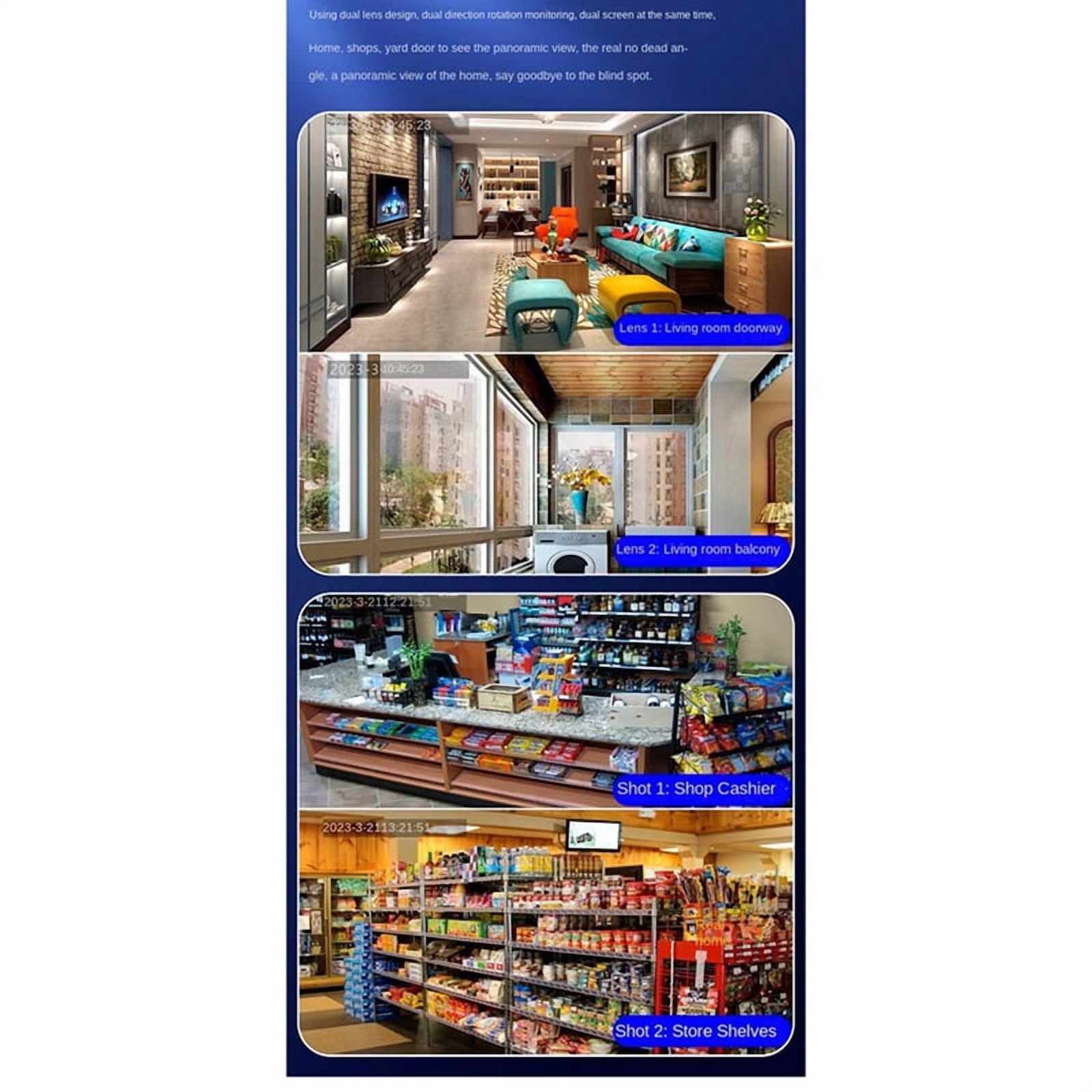 1080p Wi-Fi Smart Security Camera 2MP,HD,Real-Time APP Alerts,2-Way Audio,with Motion Tracking for Baby and Pet US PLUG