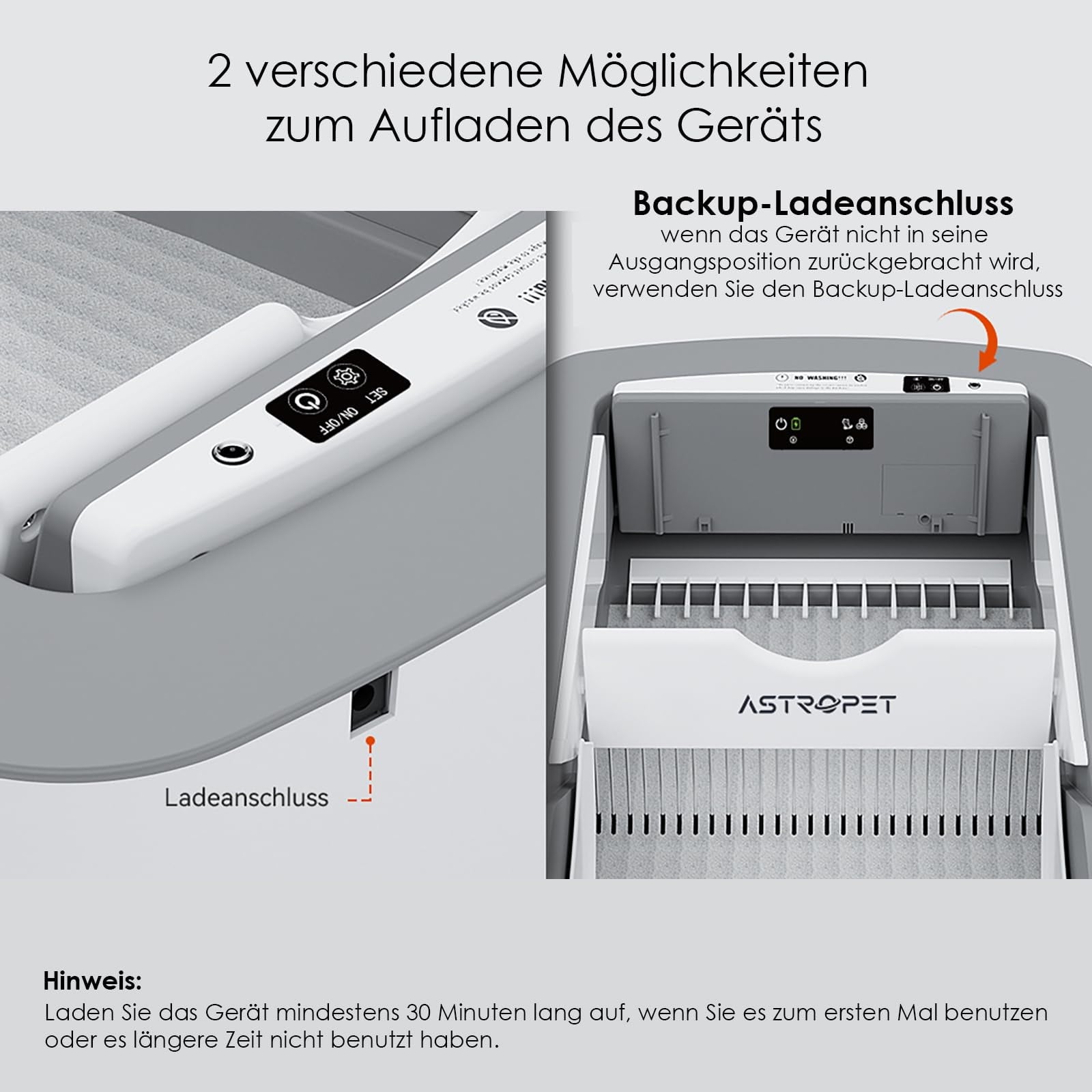 imerelez Smart Cat Litter Box – Wide Opening Auto-Clean Design for Large Cats (71-90lbs), ABS Material, WiFi/App Control, LED Display, Cream White