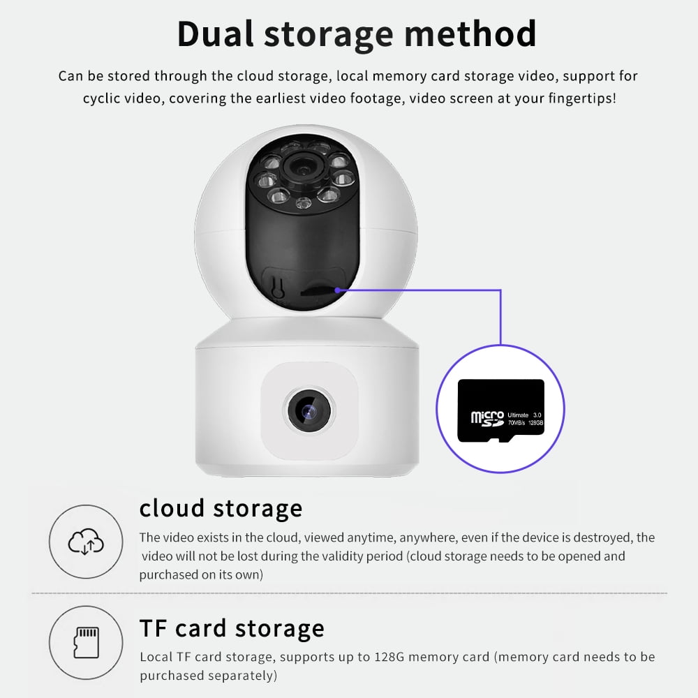 Security Camera Indoor-1080P 360° WiFi Cameras for Home Security，Pet/Dog/Baby Camera with Phone app, 2-Way Audio, Night Vision