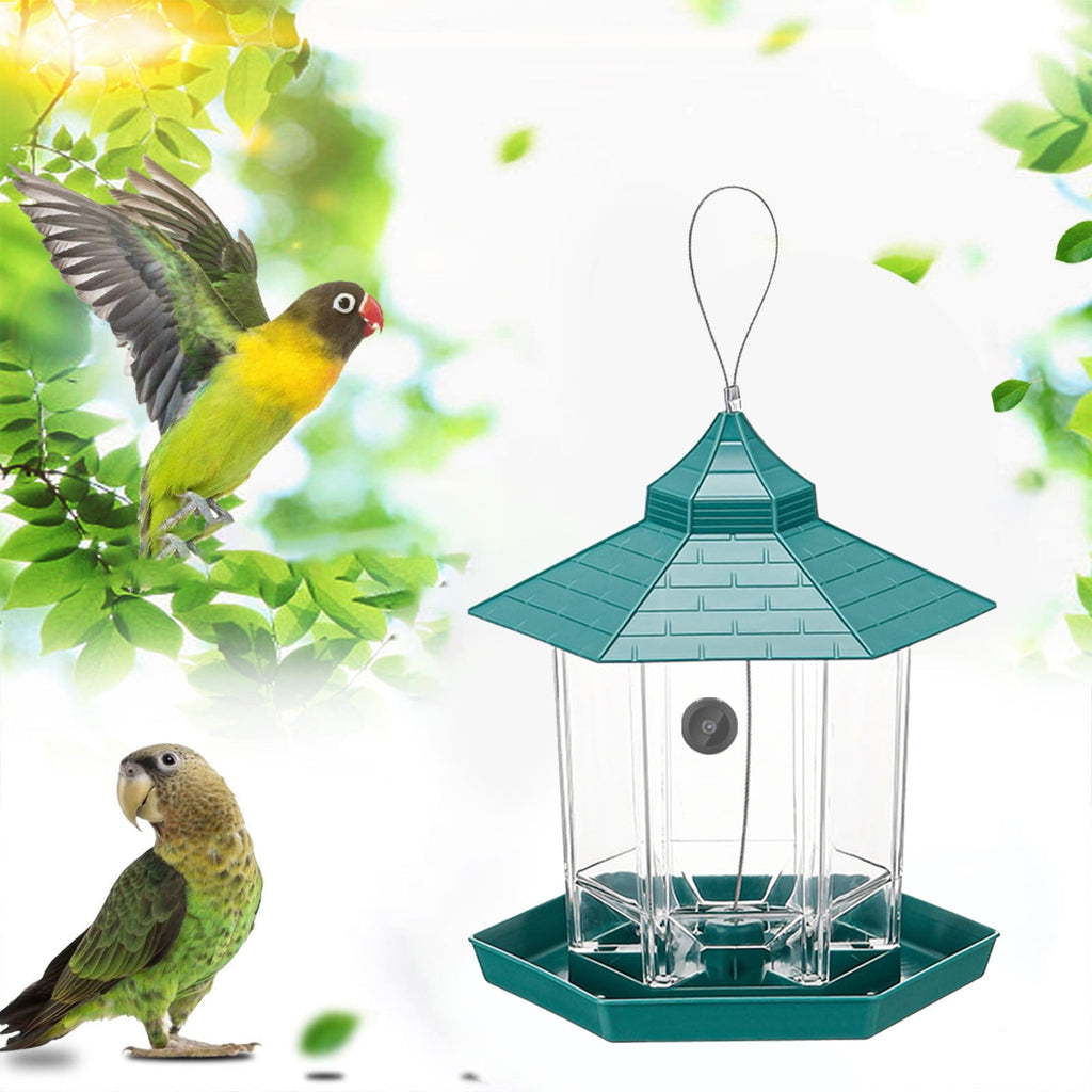 **Bird Feeder with 1080P HD WiFi Camera & Night Vision – Remote Live Streaming to Phone, 170° View & Built-In Mic for Bird Watching Enthusi