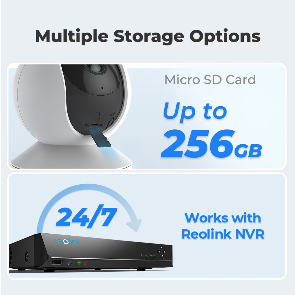 Reolink E1-2Pack , 3MP Indoor Security Plug-in WiFi Camera, Person/Pet Detection,2.4GHz WiFi Only, Baby Monitor, Pan Tilt, 2-Way Talk