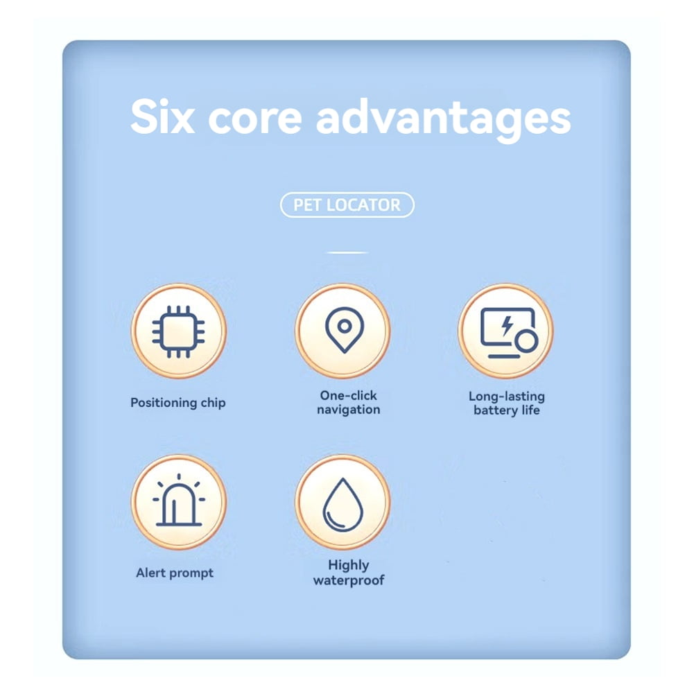 Dog Tracker Pet Tracker-Dog Tracking Collar Waterproof IP65 Works with Any Collar (Android & IOS Universal) Cat Version