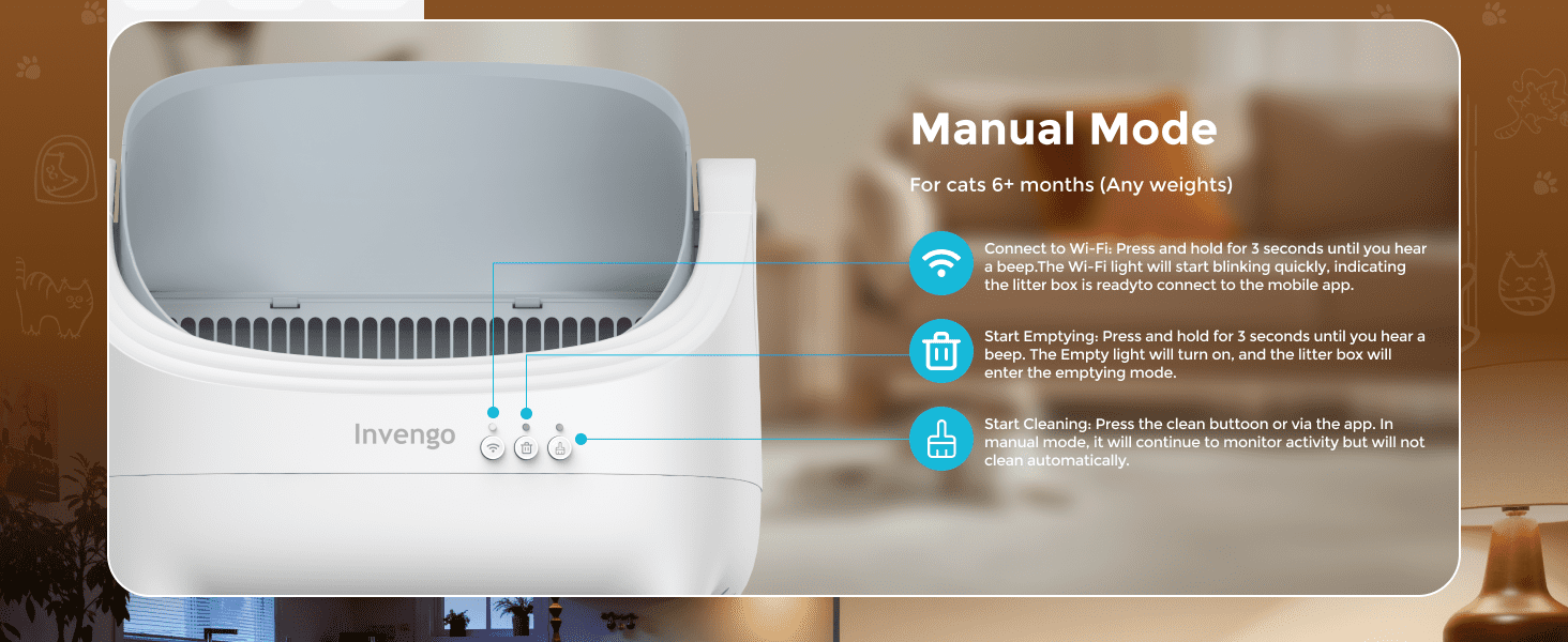 Automatic Open-Top Self-Cleaning Cat Litter Box -App Control, Safe Alert, Smart Health Monitor, Includes 2 Liners & Mat, Multi-Cat Friendly, Gray