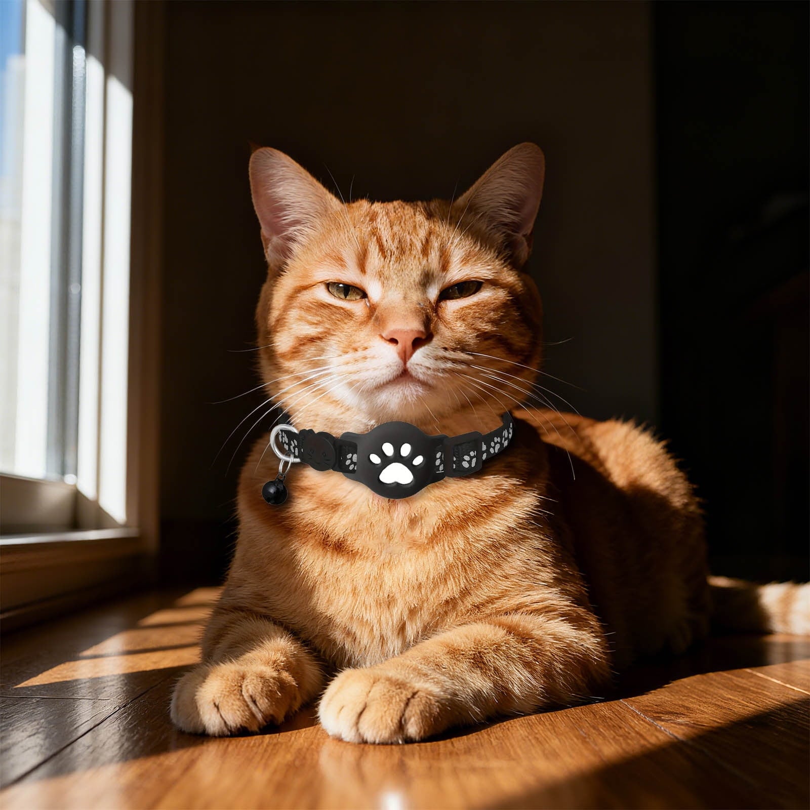 Cat Tracker GPS Collar for Cats Electronic Pet Locator Waterproof Compatible with Apple Find My No Monthly Fee Ideal for Small to Large Cats Advanced Tracking Solution Smart Collar for Pet Safety