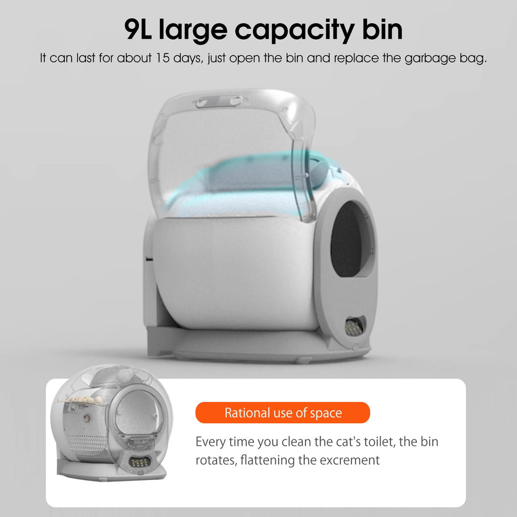 TAKOYI Self-Cleaning Cat Litter Box, Automatic Scooping and Odor Removal, App Control Support 2.4G WiFi (Keyed Model)