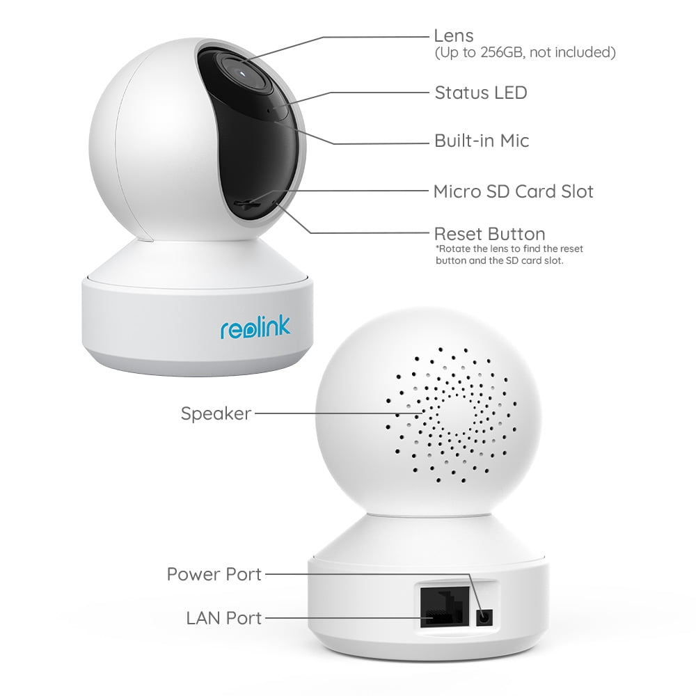 Reolink E1 5MP 2.4/5G Wifi Indoor Security Camera PTZ Human/Pet AI Ideal for Baby Monitor Smart Home