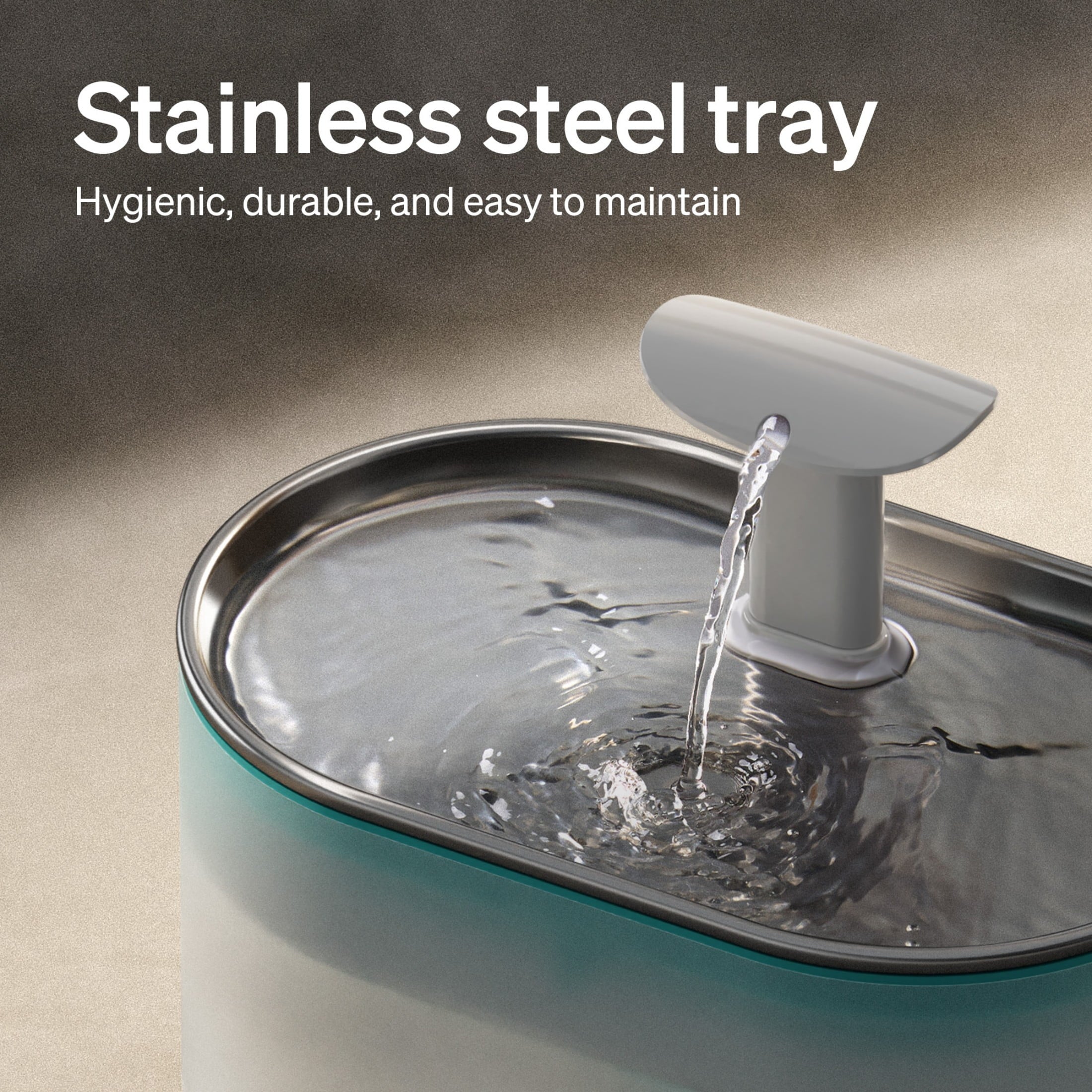 Petlibro Capsule Cat 67oz/2.1L Stainless Steel Tray Cat Water Fountain, Ultra Quiet, Automatic Cat Fountain with Two Flow Modes, BPA-Free, Metal Capsule, Healthy Water Fountain for Indoor Cats