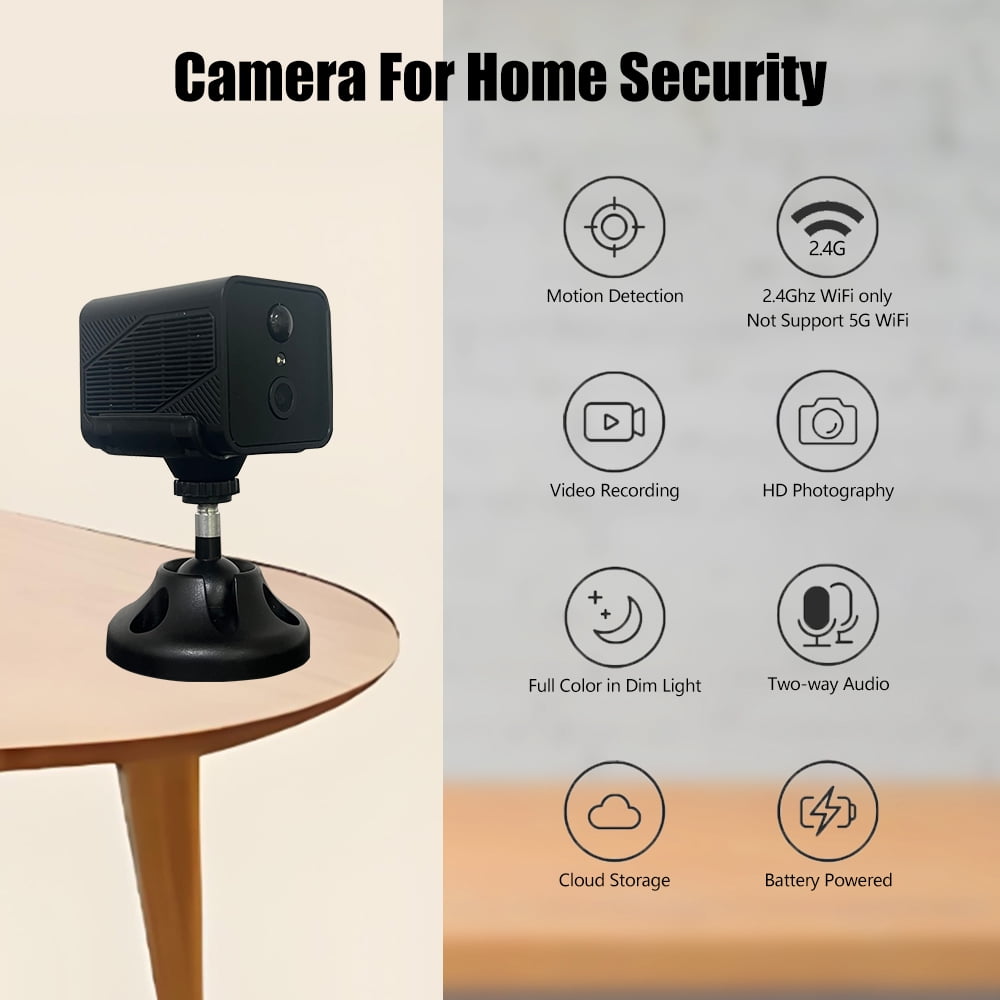1080P Indoor Home Security Camera with Phone App, 2.4G WiFi Pet Camera with Audio & Night Vision, Baby Monitor with Speaker