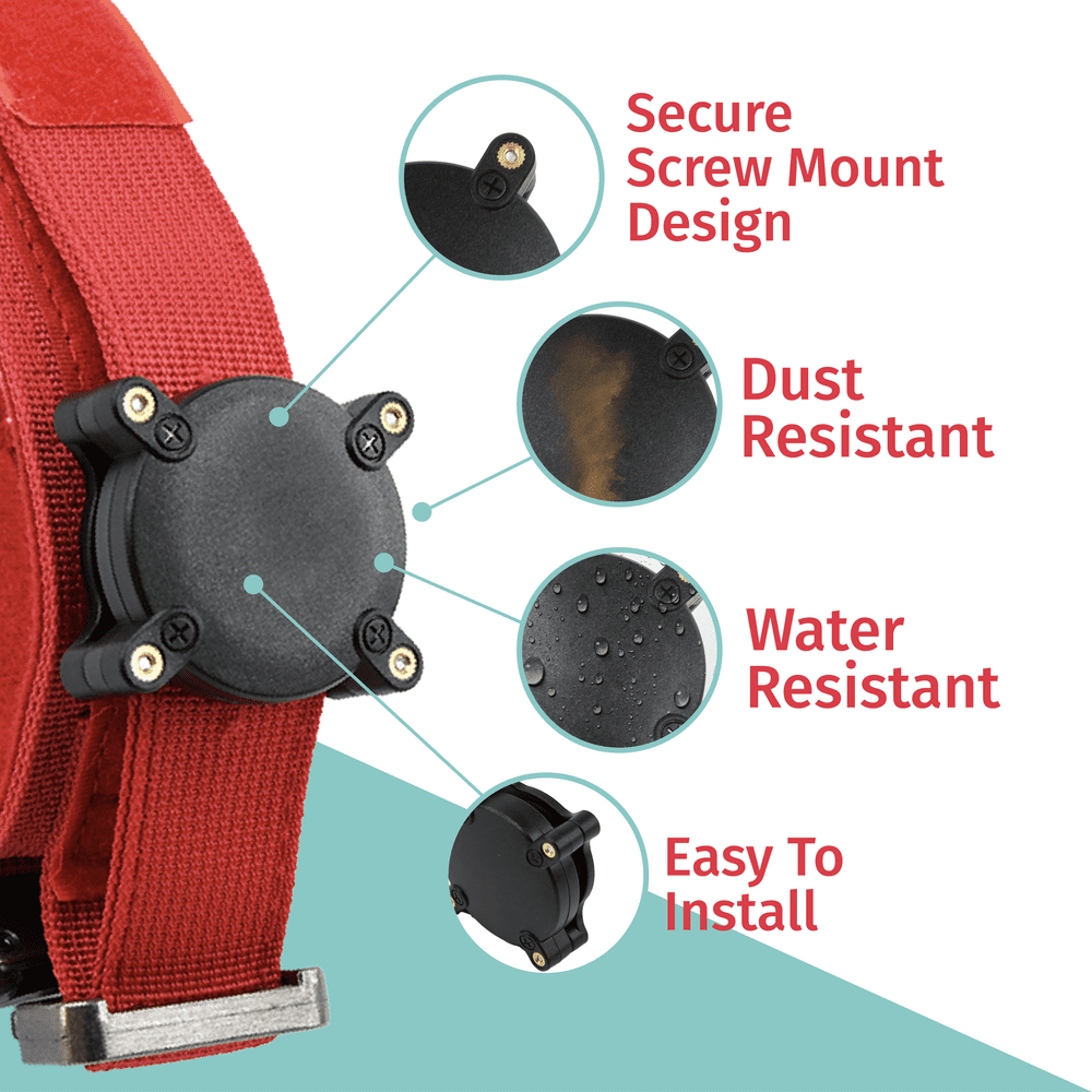 Waterproof ABS Airtag Dog Cat Collar Holder - Durable