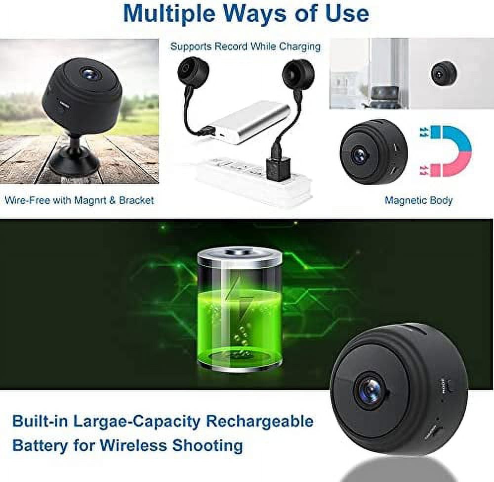 Camera,Mini WiFi Camera,Nanny Cam 1080P Indoor Security Camera,Smart Home Camera,Baby & Pet Monitor