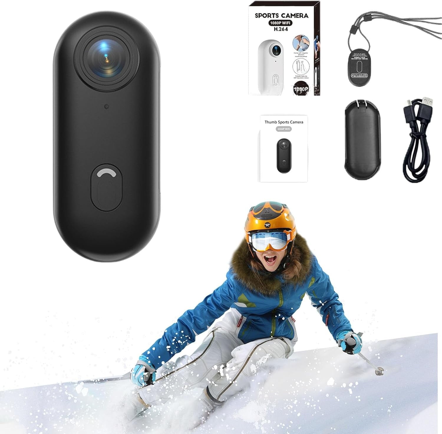 Treklon POV Camera, Treklon 4s Body Cam – 4k Wearable Body Camera with Magnetic & Clip Mount, Waterproof Action Camera for Cycling, Hiking, Diving, Pet POV, No Monthly Fees (Black 1080P, Full Kit)
